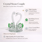 Crystal Swan Couple Showpiece – K9 Crystal Glass Decorative Swan Pair for Home Décor, Living Room, Bedroom & Gifting #2084