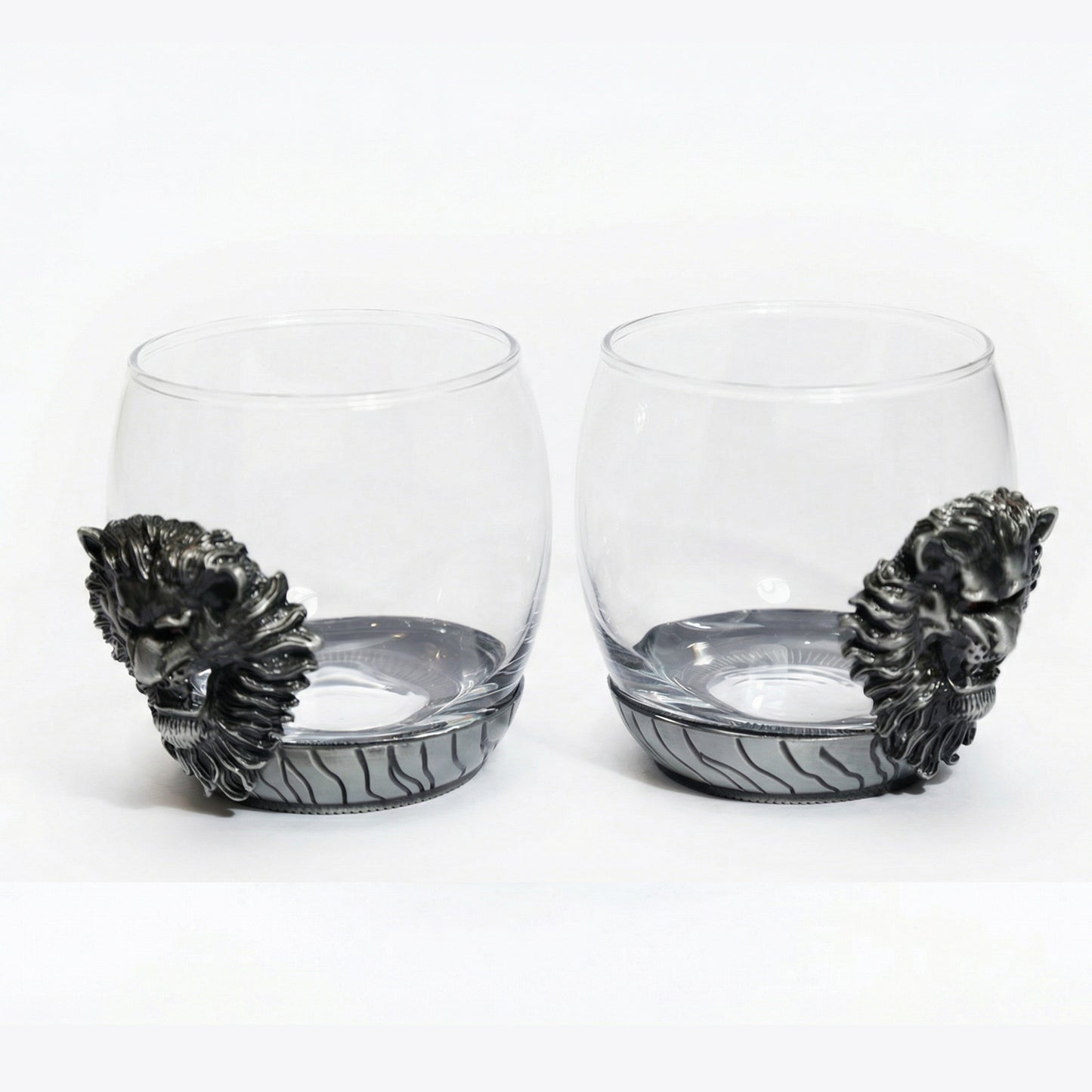 Lion Head Whiskey Glass Set – Set of 2   #2006
