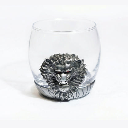 Lion Head Whiskey Glass Set – Set of 2   #2006