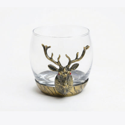 Deer Head Whiskey Glass Set – Set of 2   #2007