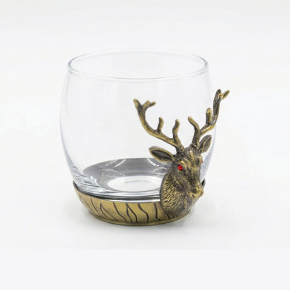 Deer Head Whiskey Glass Set – Set of 2   #2007