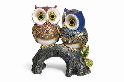 Pair of Premium Resin Owl Figurines – Decorative Twin Owl Showpiece for Home & Office Décor #3000