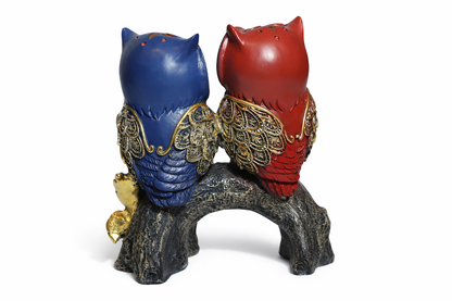 Pair of Premium Resin Owl Figurines – Decorative Twin Owl Showpiece for Home & Office Décor #3000