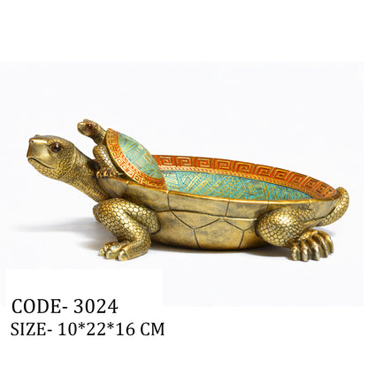 Elegant Resin Turtle Trinket Dish – Handcrafted Decorative Storage Bowl #3023 #3024