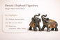 Ornate Elephant Figurine Set – Premium Resin Decorative Elephants for Home Décor, Living Room, Office & Gifting #1254