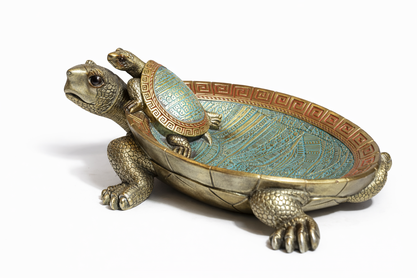 Elegant Resin Turtle Trinket Dish – Handcrafted Decorative Storage Bowl #3023 #3024